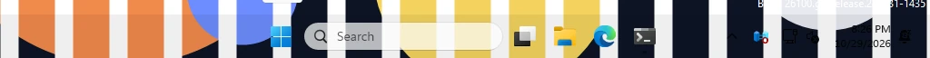 Real Windows taskbar: blur with blur_radius 0: no blur at all.