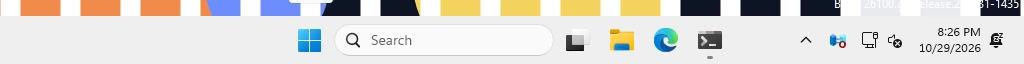 Real Windows taskbar: normal: TranslucentTB hands the taskbar back to Windows.